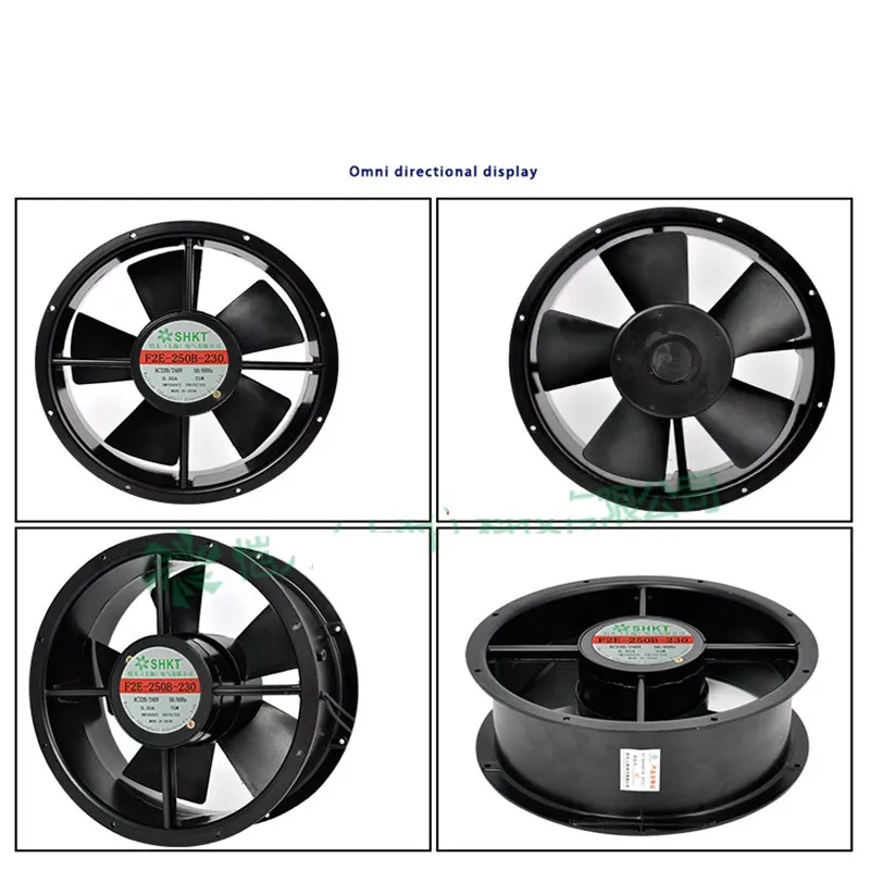 F2E-250B-230 220V 254*254*89mm 75W 0.3A Pure Copper Motor Full Metal Blower Axial Cabinet Cooling Fan F2E-250B-230 220V 254*254*89mm 75W 0.3A Pure Copper Motor Full Metal Blower Axial Cabinet Cooling Fan