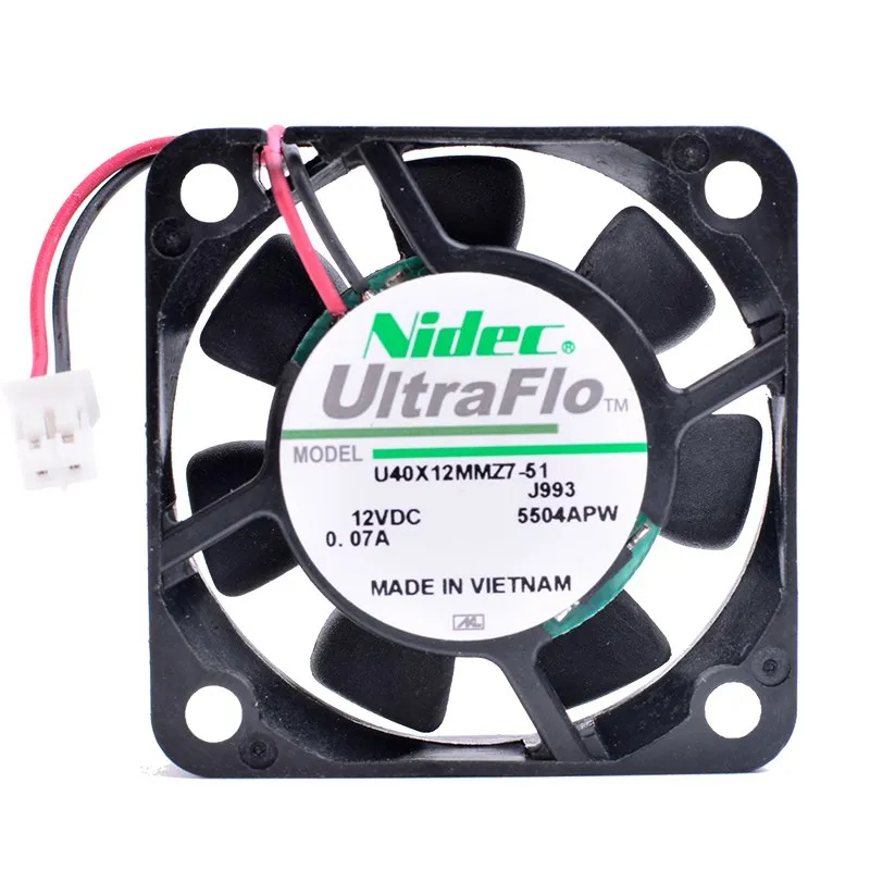 Nidec U40X12MMZ7-51 12V 0.07A Small quiet cooling fan Nidec U40X12MMZ7-51 12V 0.07A Small quiet cooling fan