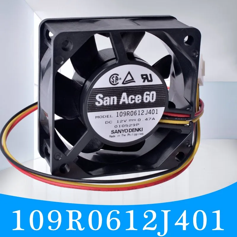 sanyo 109R0612J401 60x60x25mm 12V 0.47A Double ball bearing cooling fan sanyo 109R0612J401 60x60x25mm 12V 0.47A Double ball bearing cooling fan
