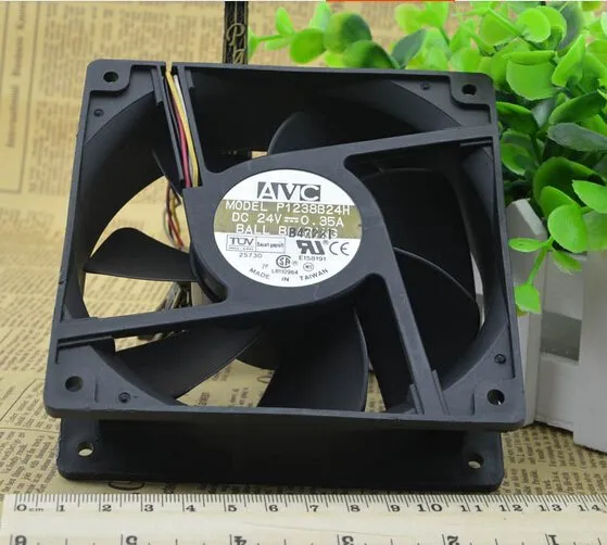 AVC P1238B24H 12CM 120*120*38 24V 0.35A four wire inverter dual ball fan AVC P1238B24H 12CM 120*120*38 24V 0.35A four wire inverter dual ball fan