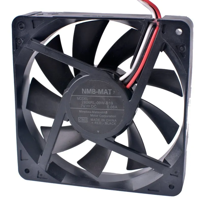 NMB 2806RL-09W-B19 70x70x15mm 5V 7V Double ball bearing cooling fan NMB 2806RL-09W-B19 70x70x15mm 5V 7V Double ball bearing cooling fan