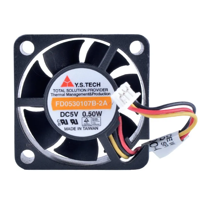 Y.S.TECH FD0530107B-2A 3cm 30mm fan 5V 0.50W Double ball bearing micro cooling device fan Y.S.TECH FD0530107B-2A 3cm 30mm fan 5V 0.50W Double ball bearing micro cooling device fan