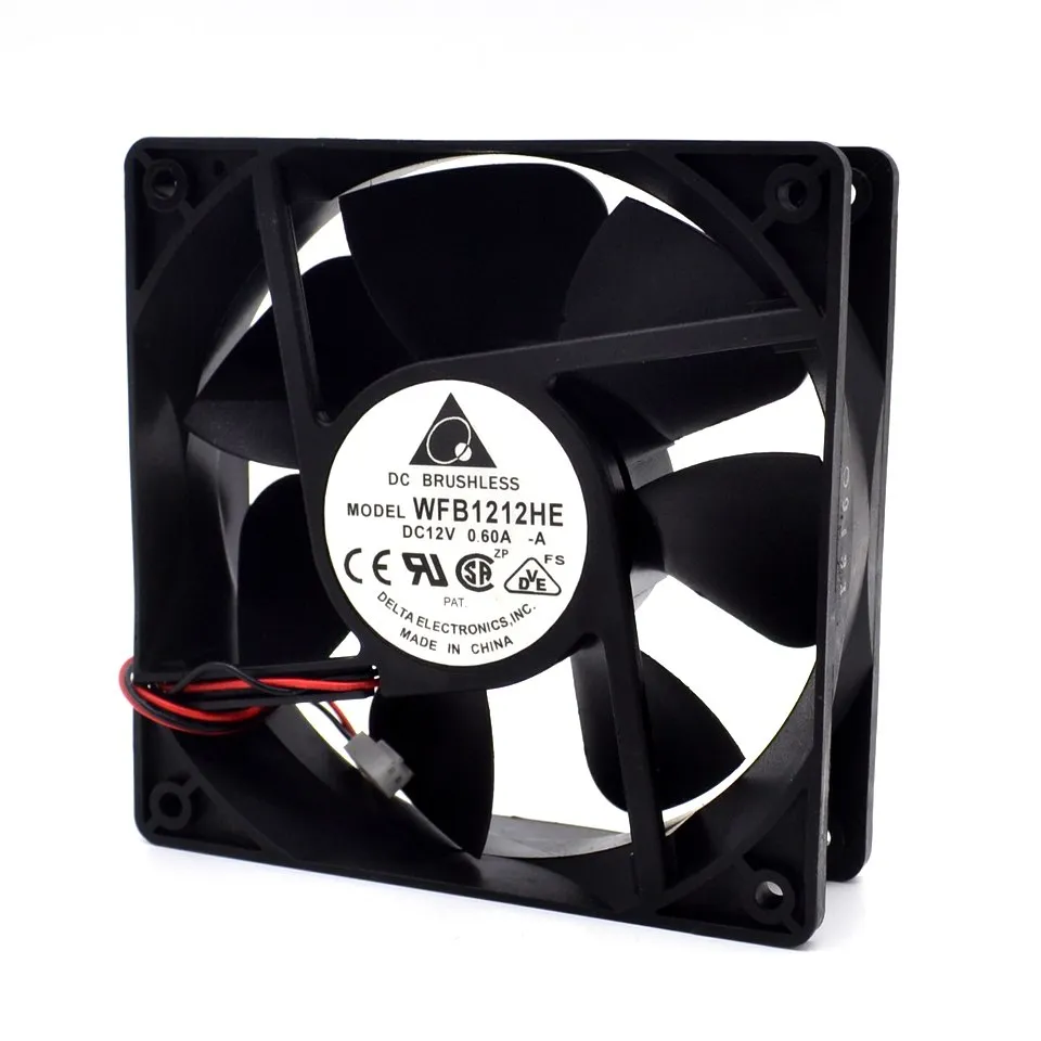 Delta WFB1212HE 12V 0.6A 7.2W double ball bearing cooling fan Delta WFB1212HE 12V 0.6A 7.2W double ball bearing cooling fan