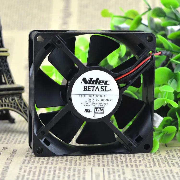 NIDEC D08A-24TS2 01 24V 8CM 80X25MM inverter cooling fan NIDEC D08A-24TS2 01 24V 8CM 80X25MM inverter cooling fan