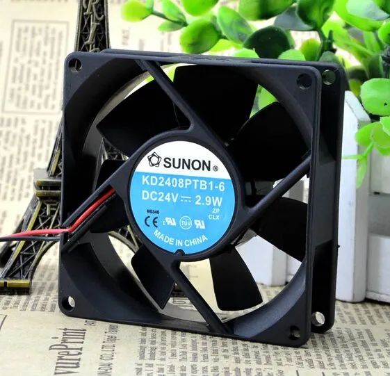 SUNON KD2408PTB1-6 80*80*25 2.9W 24V dual ball fan cooling fan SUNON KD2408PTB1-6 80*80*25 2.9W 24V dual ball fan cooling fan