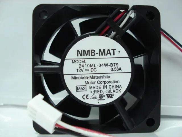 NMB 2410ML-04W-B79 -F62 6cm DC12V 0.58A 3Wire server inverter Cooling fan NMB 2410ML-04W-B79 -F62 6cm DC12V 0.58A 3Wire server inverter Cooling fan