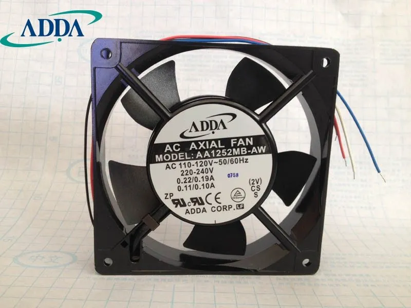 ADDA AA1252MB-AW 4-wire speed control AC cooling fan ADDA AA1252MB-AW 4-wire speed control AC cooling fan