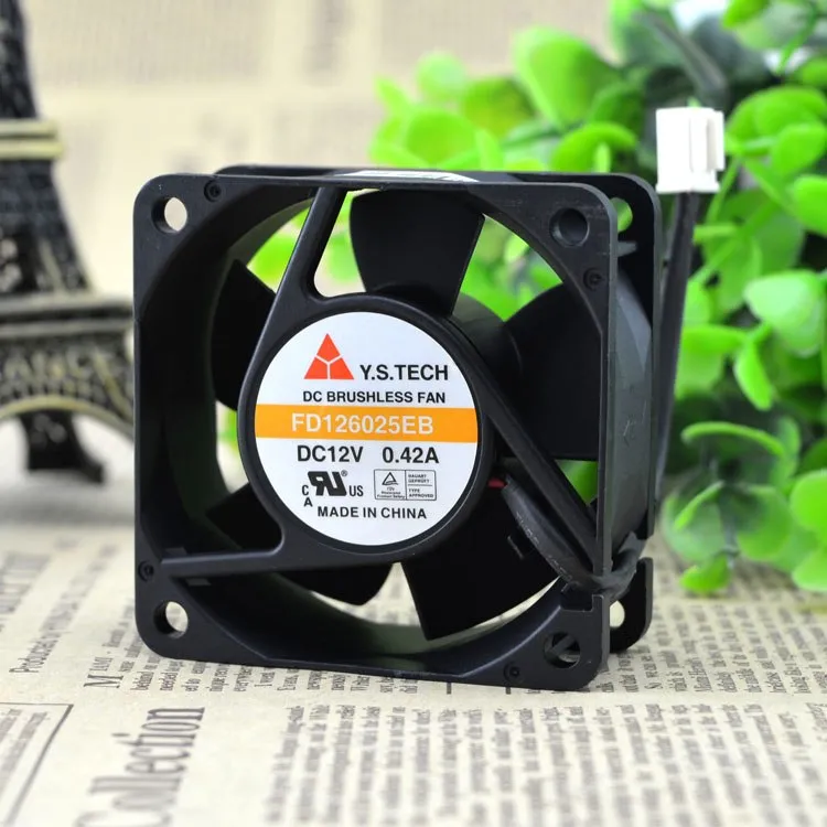 Y.S.TECH FD126025EB 12v 0.42A double ball bearing fan Y.S.TECH FD126025EB 12v 0.42A double ball bearing fan