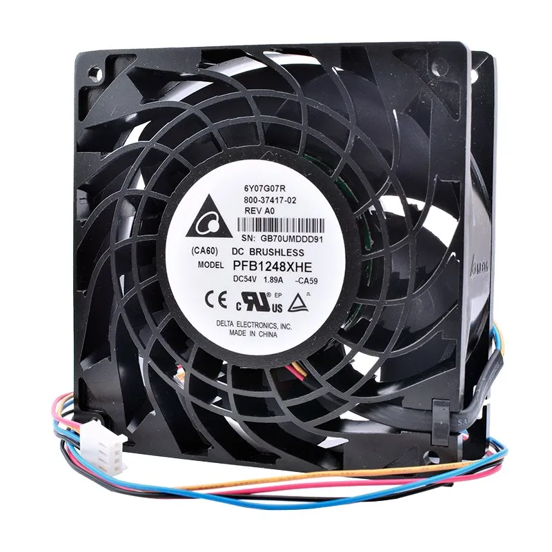 Delta PFB1248XHE 48V 1.92A double ball bearing inverter server metal fan Delta PFB1248XHE 48V 1.92A double ball bearing inverter server metal fan