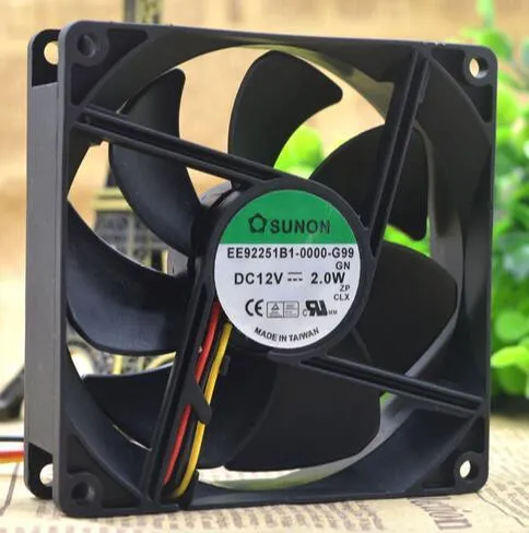SUNON EE92251B1-0000-G99 92*92*25mm DC12V 2.0W 3-wire cooling fan SUNON EE92251B1-0000-G99 92*92*25mm DC12V 2.0W 3-wire cooling fan