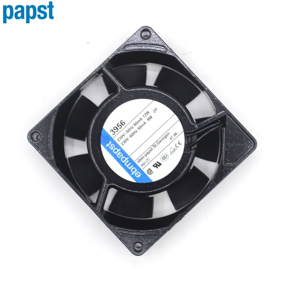 ebmpapst TYP 3956 12/9W 230V high precision double ball cooling fan ebmpapst TYP 3956 12/9W 230V high precision double ball cooling fan