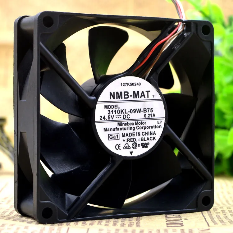 NMB 3110KL-09W-B75 24.5V 0.21A 8CM 4-wire machine fan NMB 3110KL-09W-B75 24.5V 0.21A 8CM 4-wire machine fan