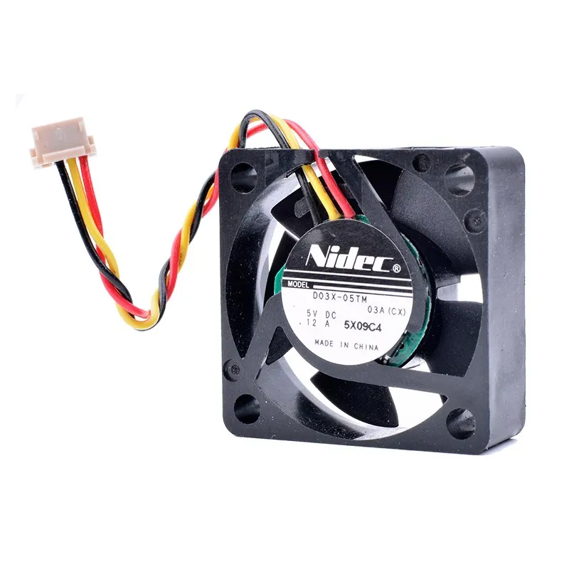 Nidec D03X-05TM DC5V 0.12A Miniature Cooling Fan Nidec D03X-05TM DC5V 0.12A Miniature Cooling Fan