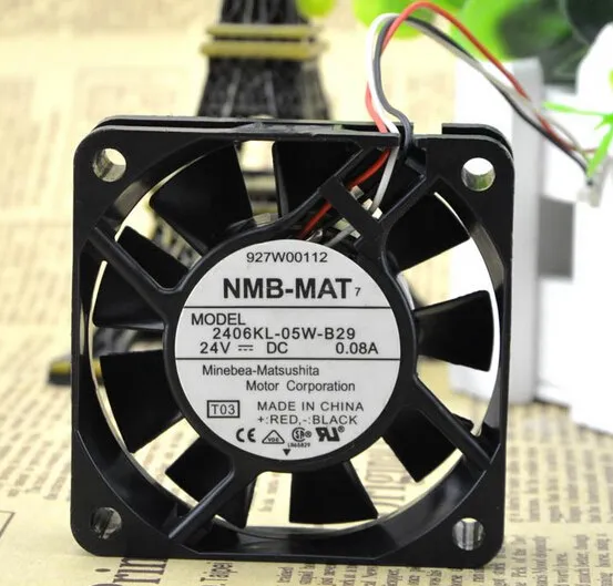 NMB 2406KL-05W-B29 24V 0.08A 3 wire converter cooling fan NMB 2406KL-05W-B29 24V 0.08A 3 wire converter cooling fan