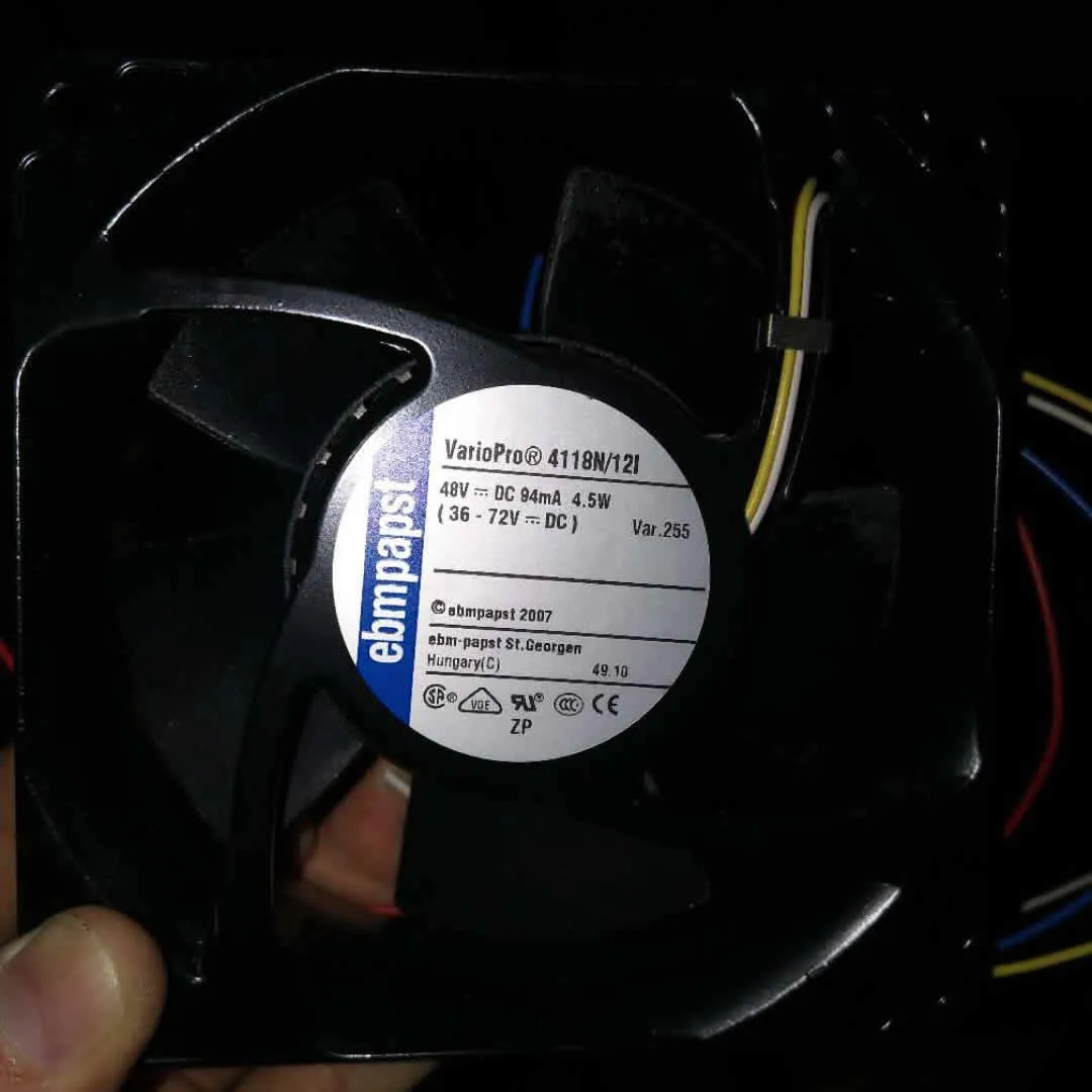 ebmpapst 4118N/12I 48V DC 94mA 4.5W cooling fan ebmpapst 4118N/12I 48V DC 94mA 4.5W cooling fan
