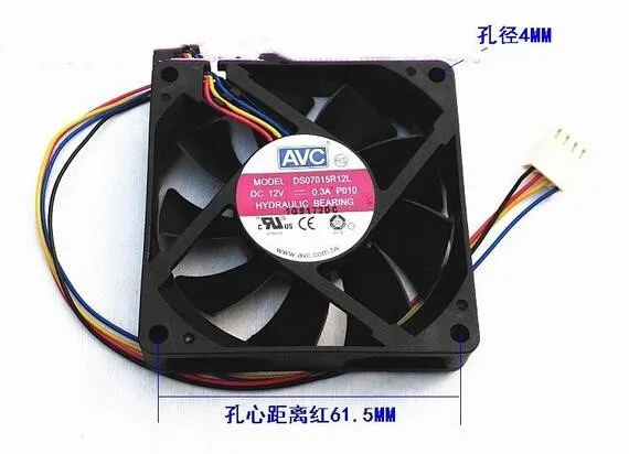 AVC DS07015R12L DC12V 0.30A 4-wire CPU cooling fan AVC DS07015R12L DC12V 0.30A 4-wire CPU cooling fan
