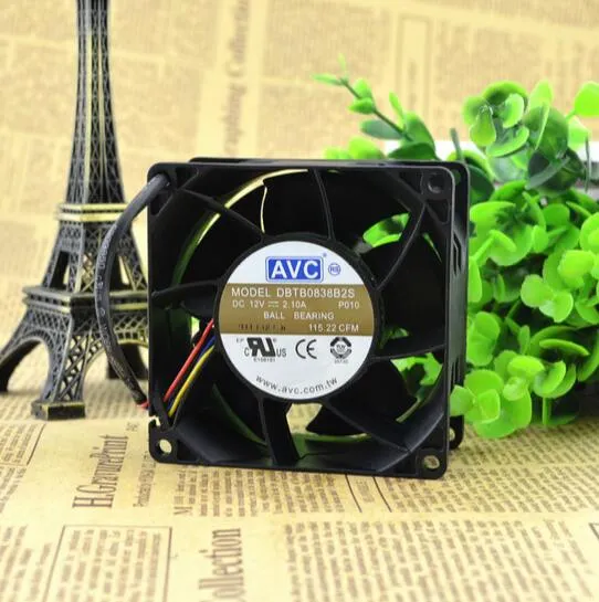 AVC DBTB0838B2S 80*80*38 12V 2.10A PWM four line temperature control high speed air fan AVC DBTB0838B2S 80*80*38 12V 2.10A PWM four line temperature control high speed air fan