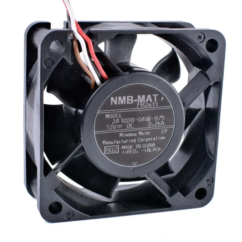 NMB 2410SB-04W-B75 DC12V 0.26A 4wire double ball bearing fan NMB 2410SB-04W-B75 DC12V 0.26A 4wire double ball bearing fan