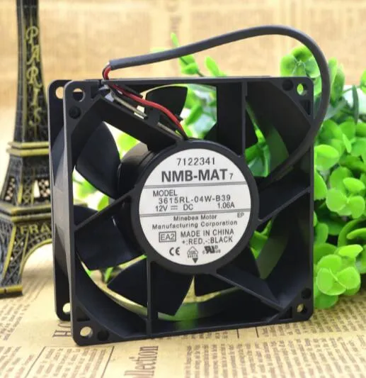 NMB 3615RL-04W-B39 12V 1.06A 92*92*38MM three line axial flow fan NMB 3615RL-04W-B39 12V 1.06A 92*92*38MM three line axial flow fan