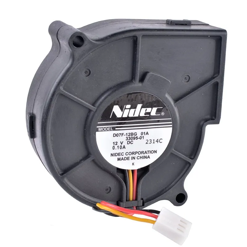 Nidec D07F-12BG 12V 0.10A Silent centrifugal turbine blower fan Nidec D07F-12BG 12V 0.10A Silent centrifugal turbine blower fan