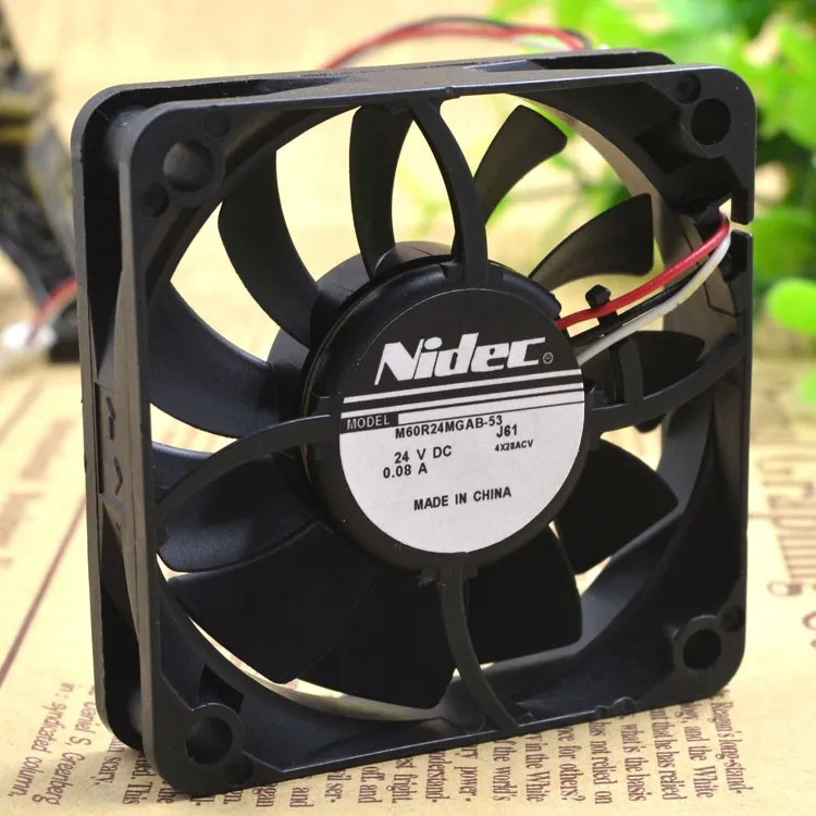 NIDEC M60R24MGAB-53J56 24V 0.08A 3-wire cooling fan NIDEC M60R24MGAB-53J56 24V 0.08A 3-wire cooling fan
