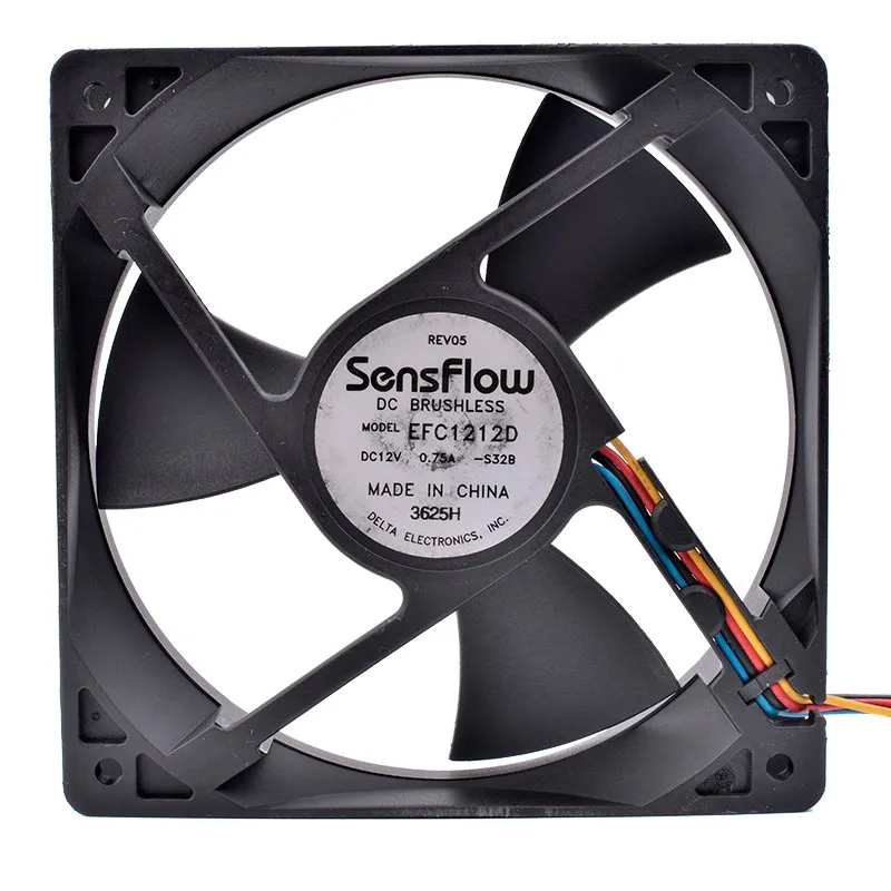 Delta EFC1212D SensFlow DC BRUSHLESS 12cm 1mm 125 12V 0.75A cooling fan Delta EFC1212D SensFlow DC BRUSHLESS 12cm 1mm 125 12V 0.75A cooling fan