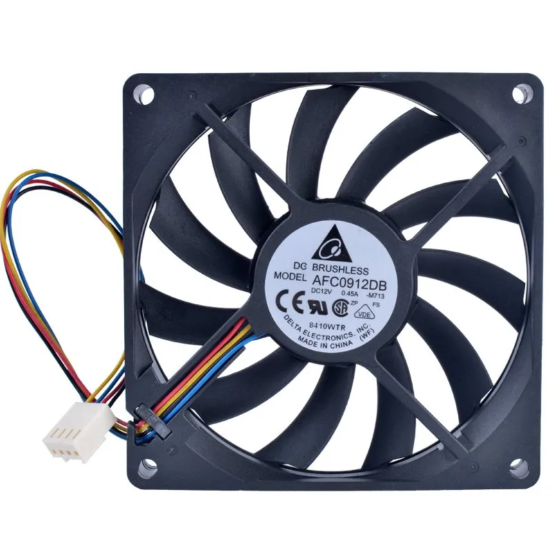 DELTA AFC0912DB DC12V 0.45A Double ball bearing 4 wire fan DELTA AFC0912DB DC12V 0.45A Double ball bearing 4 wire fan