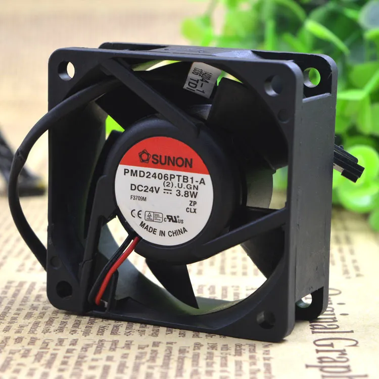 SUNON PMD2406PTB1-A 60*60*25 24V 6.0W 6CM 2wire double ball inverter fan SUNON PMD2406PTB1-A 60*60*25 24V 6.0W 6CM 2wire double ball inverter fan