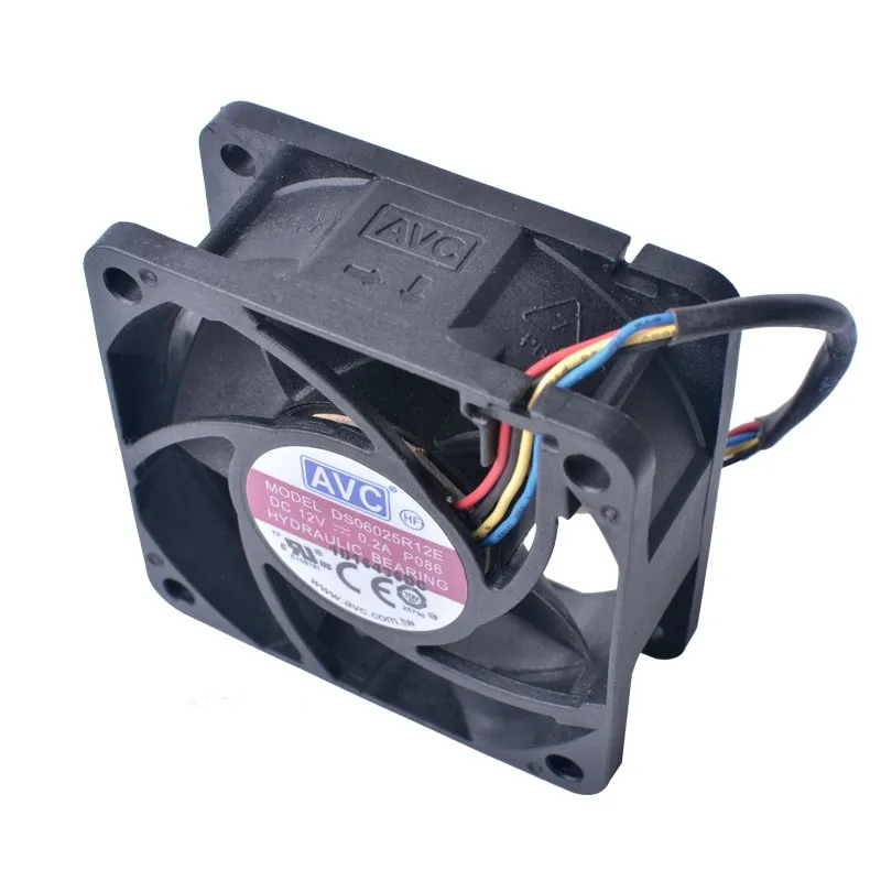 AVC DS06025R12E DC12V 0.2A 4wire hydraulic bearing fan AVC DS06025R12E DC12V 0.2A 4wire hydraulic bearing fan
