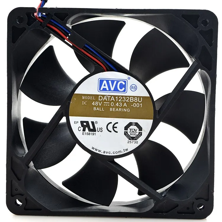 AVC DATA1232B8U -001 DC 48V 3-wire Server Square Fan AVC DATA1232B8U -001 DC 48V 3-wire Server Square Fan