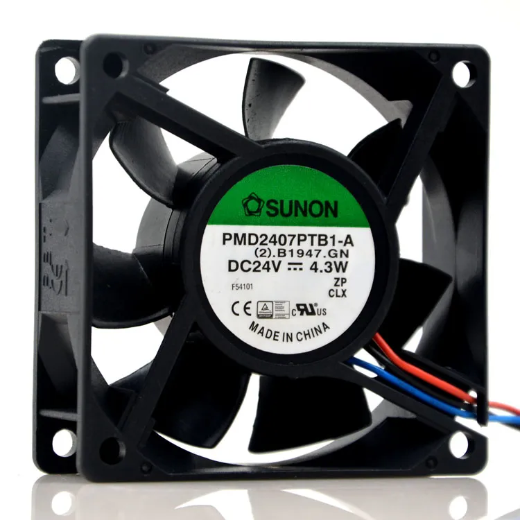 SUNON PMD2407PTB1-A 24V 4.3W 7CM 3wire inverter case fan SUNON PMD2407PTB1-A 24V 4.3W 7CM 3wire inverter case fan
