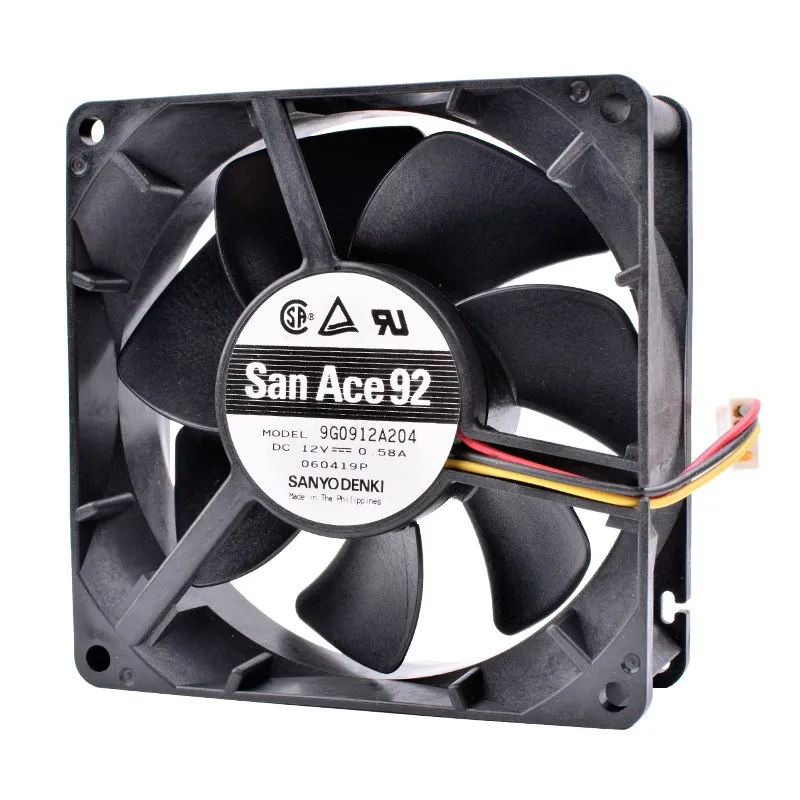 SANYO 9G0912A4 12V 0.58A Double ball bearing server cooling fan SANYO 9G0912A4 12V 0.58A Double ball bearing server cooling fan