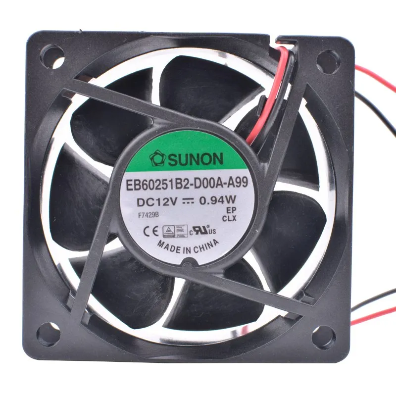 SUNON EB60251B2-D00A-A99 DC12V 0.94W 2pin cooling fan SUNON EB60251B2-D00A-A99 DC12V 0.94W 2pin cooling fan