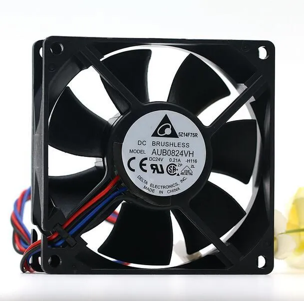 delta AUB0824VH DC24V 0.21A 8CM 3-wire cooling fan delta AUB0824VH DC24V 0.21A 8CM 3-wire cooling fan