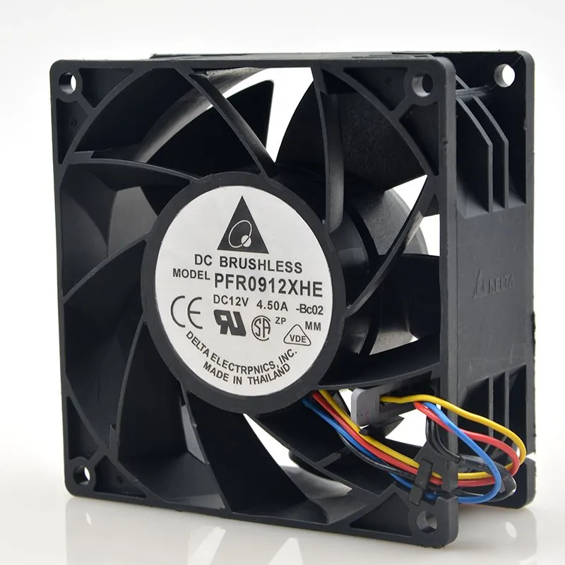 Delta PFR0912XHE 9CM 90mm 4.5A 90*90*38mm DC 12V Server Extensions machine cooling fan Delta PFR0912XHE 9CM 90mm 4.5A 90*90*38mm DC 12V Server Extensions machine cooling fan