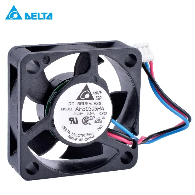 DELTA AFB0305HA 30mm fan 5V 0.24A 3pin Double ball bearing cooling fan DELTA AFB0305HA 30mm fan 5V 0.24A 3pin Double ball bearing cooling fan