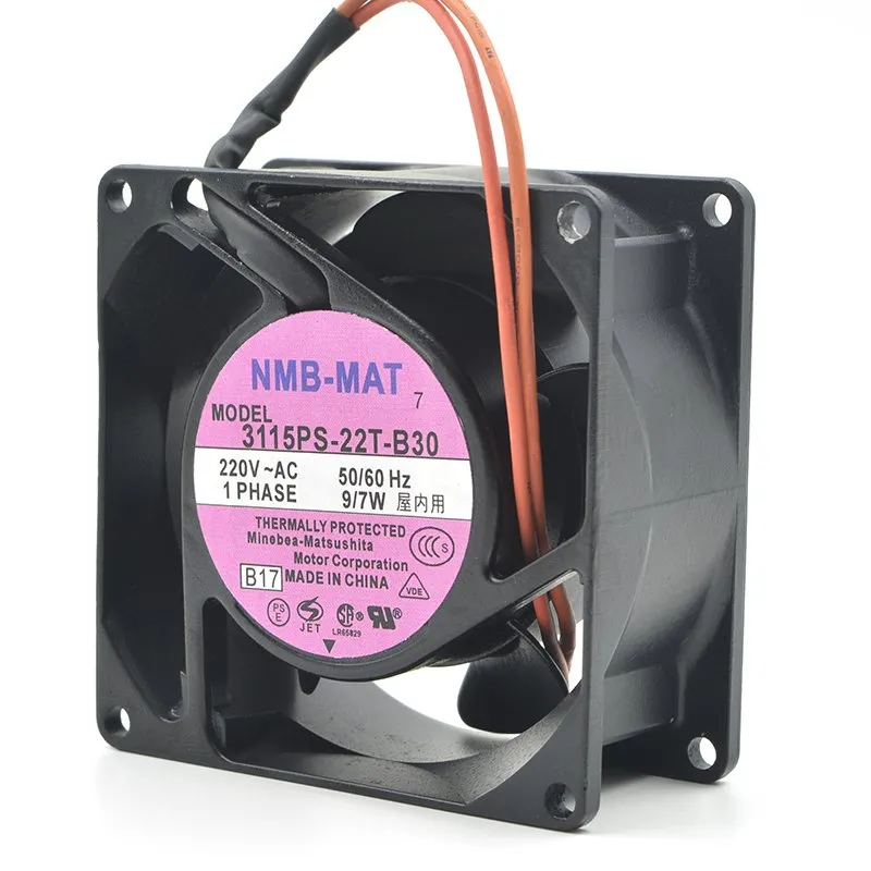 NMB 3115PS-22T-B30 AC220V 9/7W 3200RPM 2Wires 50/60HZ Cooling Axial Fan NMB 3115PS-22T-B30 AC220V 9/7W 3200RPM 2Wires 50/60HZ Cooling Axial Fan