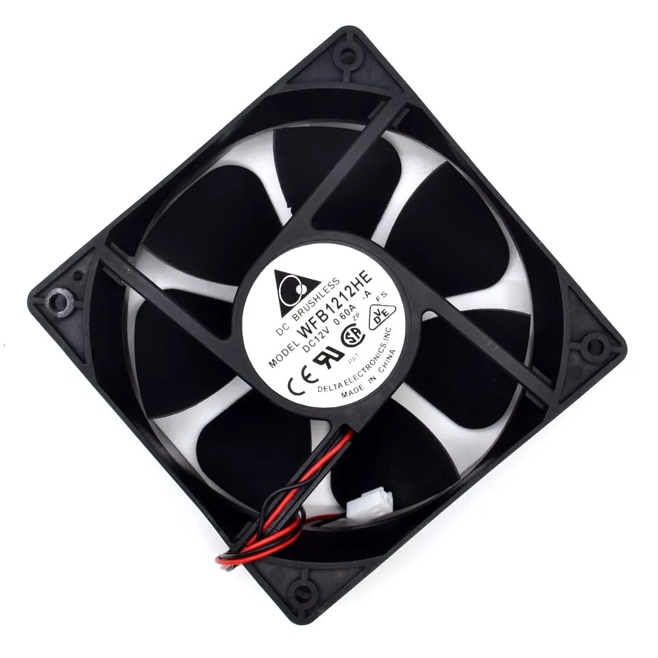 Delta WFB1212HE 12V 0.6A 7.2W double ball bearing cooling fan Delta WFB1212HE 12V 0.6A 7.2W double ball bearing cooling fan
