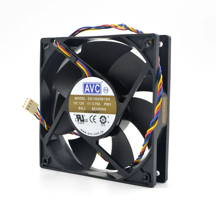 AVC DS12025B12H P001 DC 12V 0.75A 12cm PWM Cooling Fan AVC DS12025B12H P001 DC 12V 0.75A 12cm PWM Cooling Fan