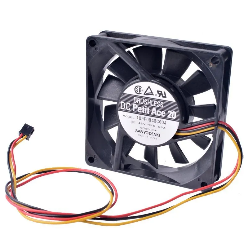 Sanyo 109P0848C604 48V 0.08A double ball 8CM silent cooling fan Sanyo 109P0848C604 48V 0.08A double ball 8CM silent cooling fan