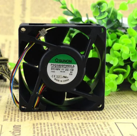 SUNON PSD4808PMBX-A DC48V 8cm 4-line Cooling Fan Radiator SUNON PSD4808PMBX-A DC48V 8cm 4-line Cooling Fan Radiator