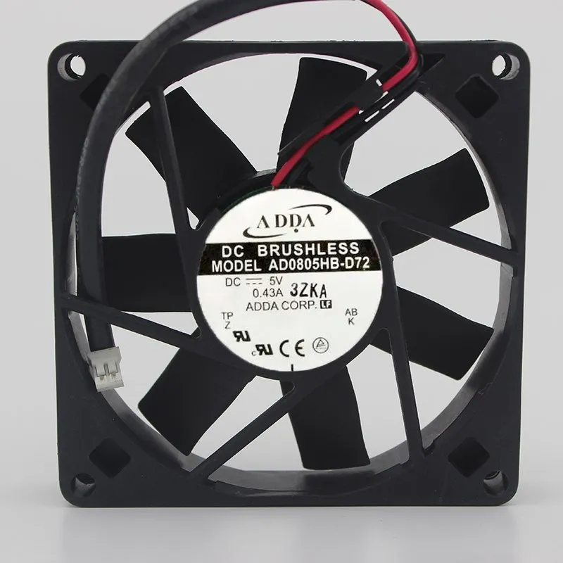 ADDA AD0805HB-D72 DC 5V 0.43A cooling fan ADDA AD0805HB-D72 DC 5V 0.43A cooling fan