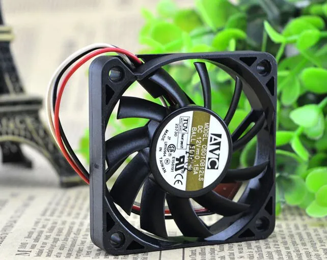 AVC C6010B12LS 60*60*10 6CM 12V 0.15A three wire double ball fan AVC C6010B12LS 60*60*10 6CM 12V 0.15A three wire double ball fan