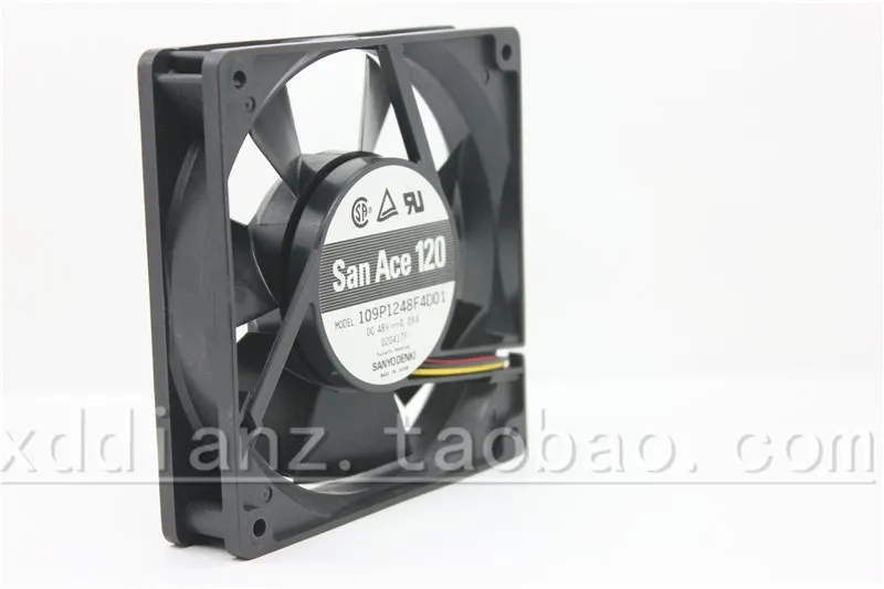 Sanyo 109P1248F4D01 120MM 48V 0.09A double ball mute cooling fan Sanyo 109P1248F4D01 120MM 48V 0.09A double ball mute cooling fan