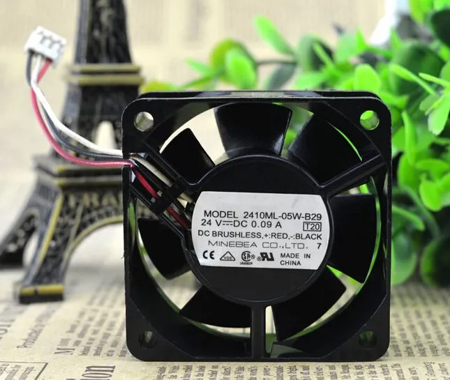 NMB 2410ML-05W-B29 24V 0.09A 60*60*25MM 3 wire cooling fan NMB 2410ML-05W-B29 24V 0.09A 60*60*25MM 3 wire cooling fan