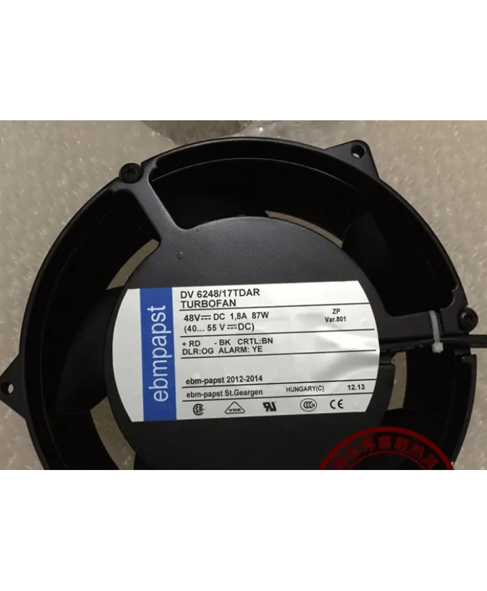 ebmpapst DV6248/17TDAR 48V 1.8A 87W cooling fan ebmpapst DV6248/17TDAR 48V 1.8A 87W cooling fan