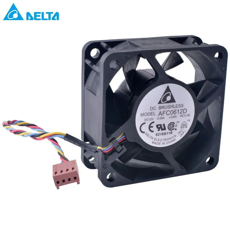 DELTA AFC0612D 60m 12V 0.60A 4-wire 4Pin PWM double ball bearing high volume air cooling fan DELTA AFC0612D 60m 12V 0.60A 4-wire 4Pin PWM double ball bearing high volume air cooling fan