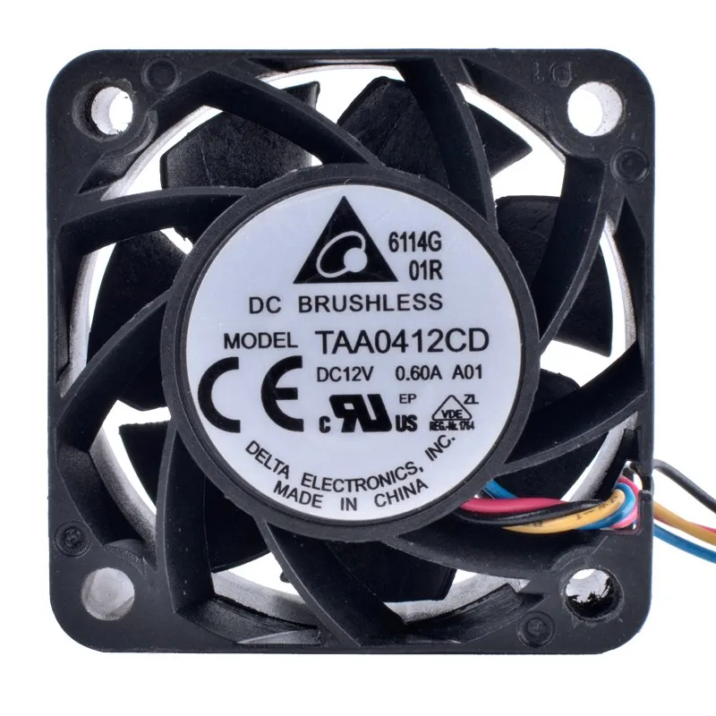 DELTA TAA0412CD 12V 0.60A 4-wire 4pin double ball bearing cooling fan DELTA TAA0412CD 12V 0.60A 4-wire 4pin double ball bearing cooling fan