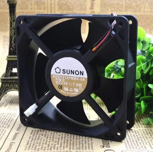 SUNON KDE1212PMBX-6A 12V 7.6W three line axial flow cabinet cooling fan SUNON KDE1212PMBX-6A 12V 7.6W three line axial flow cabinet cooling fan