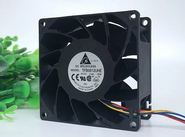 Delta TFB0812UHE DC12V 2.34A 4-line PWM Temperature Control Server Heat Dissipation Cooling Fan Delta TFB0812UHE DC12V 2.34A 4-line PWM Temperature Control Server Heat Dissipation Cooling Fan